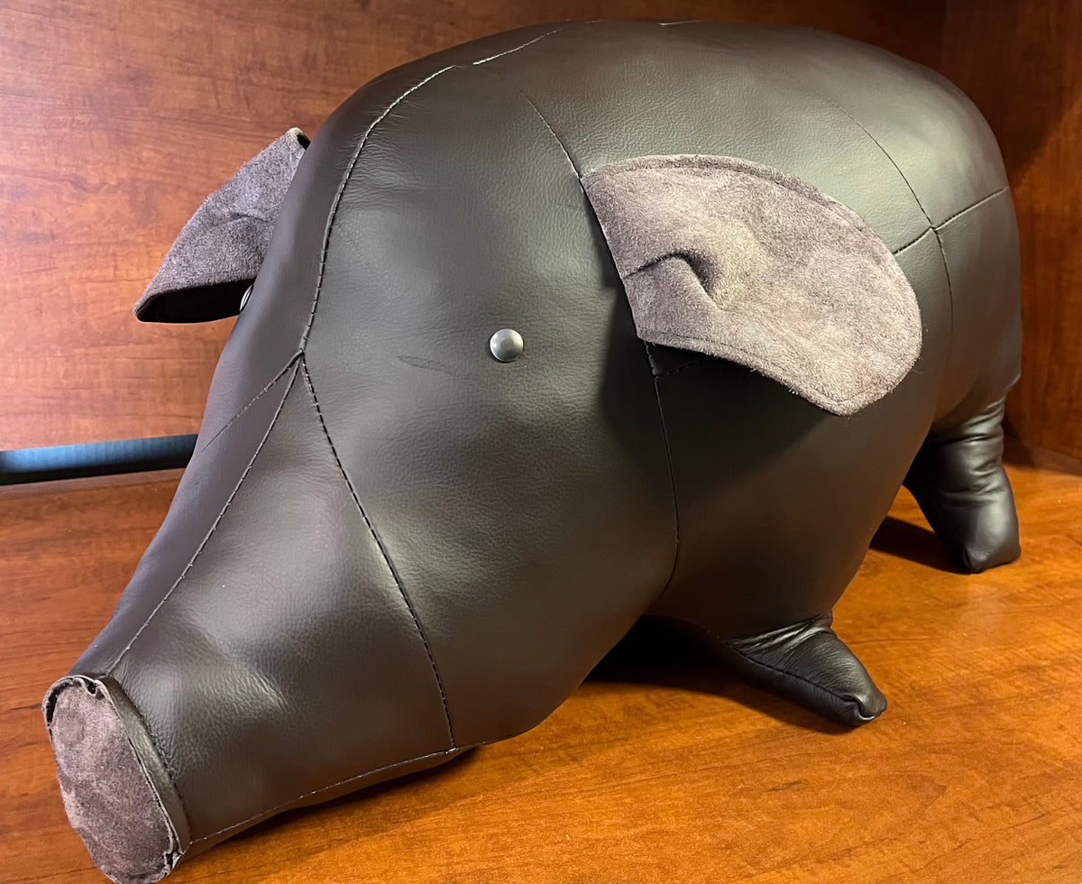 Leather Pig Footstool Buy Our Famous PigShaped Ottoman Reiner's